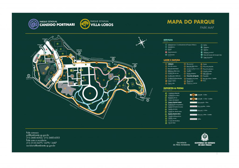 Mapa do Parque Villa Lobos